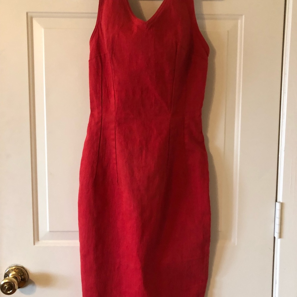 Vintage Studebaker Fashipn Venice Red Dress in Size Medium